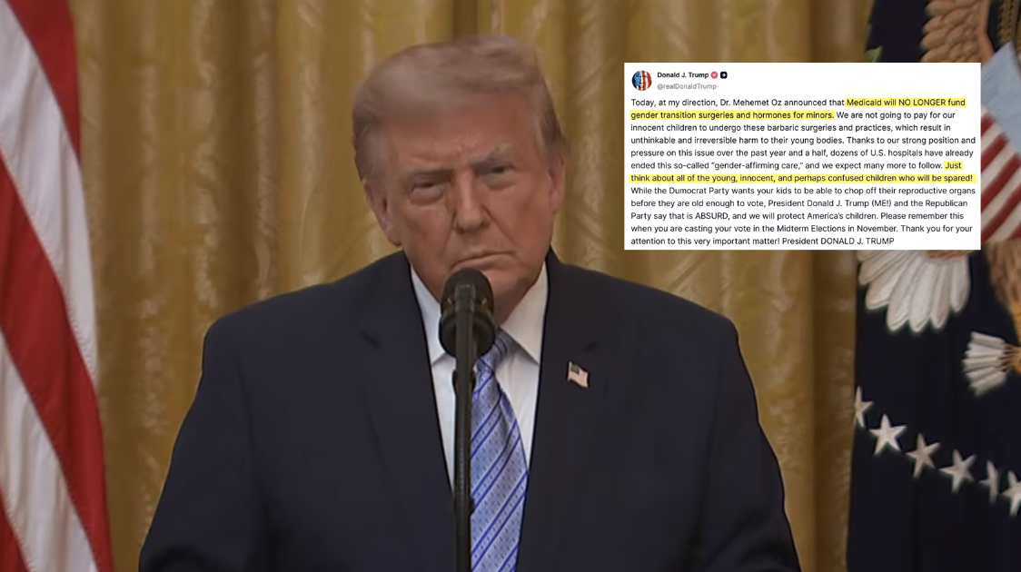 President Trump Ends Medicaid Funding For Child Sex Changes